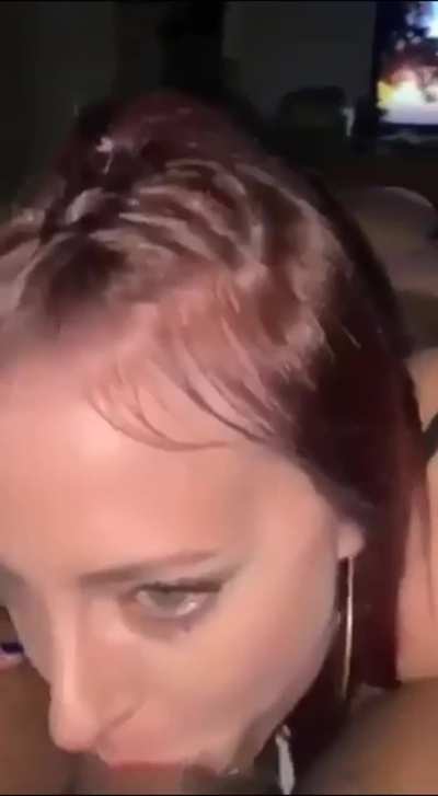 Smoking hot deepthroat (literally)