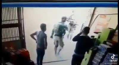 Did this happen in Palestine? Video apparently showing IDF soldiers headbutting a Palestinian shopkeeper and destroying property.