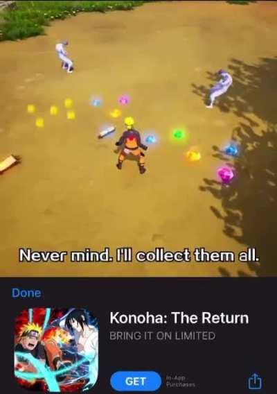 Ad for Naruto ripoff game features blatant copyright infringement, cursing, and a surprise marriage proposal