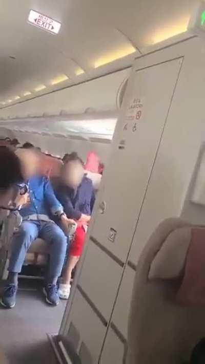 A plane landed safely in a South Korean airport after a passenger opened an exit door during the flight
