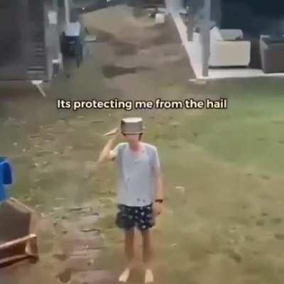It protects me from the hail