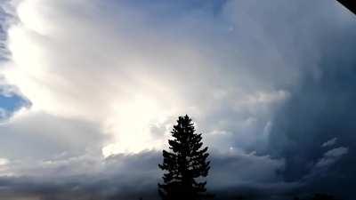 I was shooting a time-lapse right up until the tornado alert came through