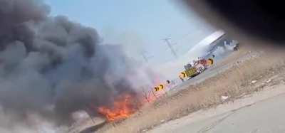 Markham grass fire east of 404 at 2 pm today [OC]