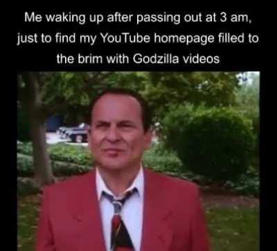 There were like 15 shin Godzilla reviews in my watch history and 12 other Godzilla videos