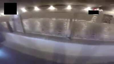 Motorcycle driver got into between two buses