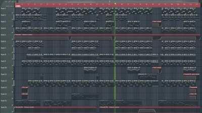 Since so many people on this sub liked my 'pop-punk project without any real instruments' screen cap. I decided to share another one of my projects, this one is also plugins only. Can you guess which band I got the inspiration from?