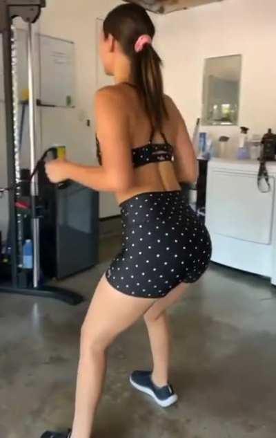 Victoria working out.