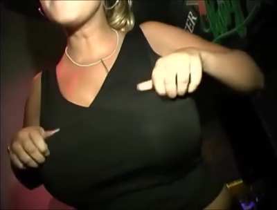 Crazy eyed cutie flashes her big ones 