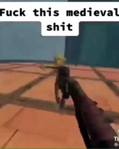 POV: you're a jedi knight and you had enough of using lightsabers so you decided to use uncivilized weapons.