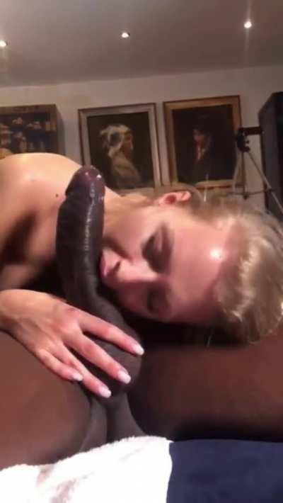 Wife submitting to him while he watches