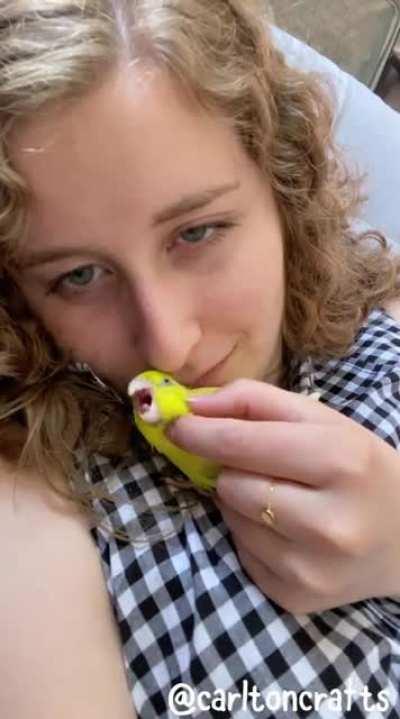 Snuggin’ after a long day of partying