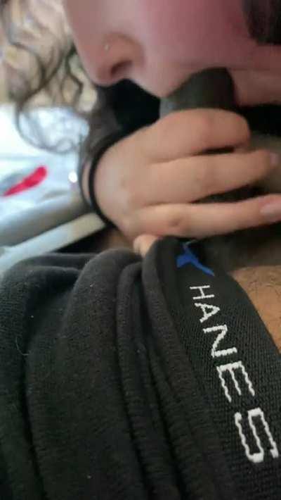 When her pussy gets wet from sucking dick you know you got one