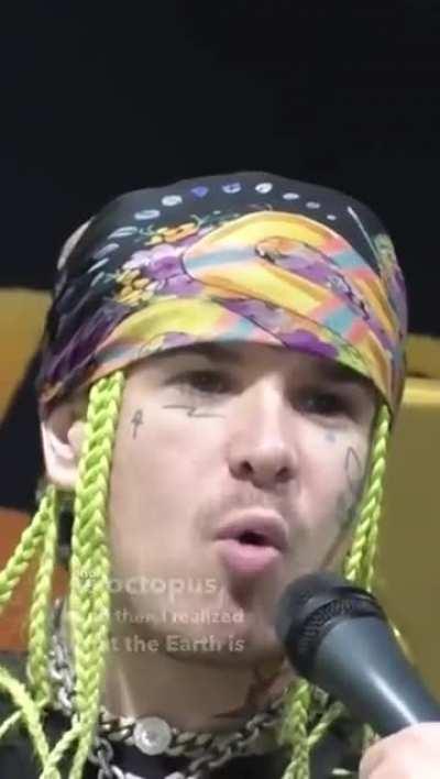 Love the fact that he draws the line at the possible connection between the vaccine and sentient octo-planet.