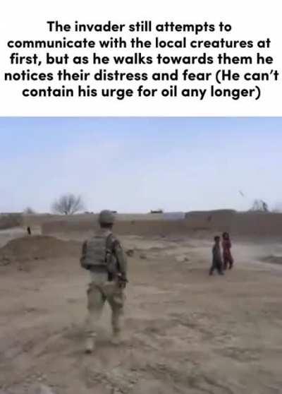 Remember Marines, we are here to not only kill the enemy, but also to win hearts and minds!