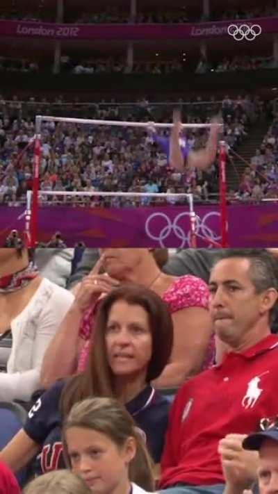 Aly Raisman's parents watching her compete