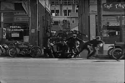 buster keaton being an amazing stunt man!