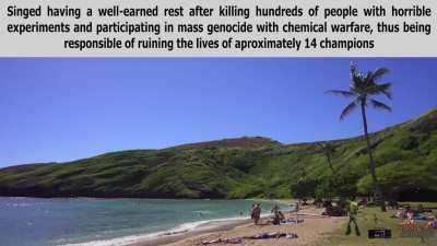 Singed having a well-earned rest after a bit of trolling