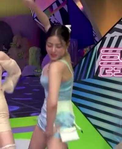 Waiting for her strap to snap one day 😌🍈