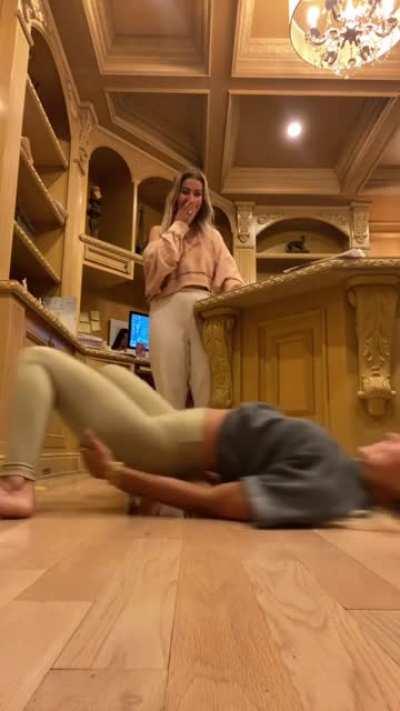 How to clean the floor in a very expensive kitchen.