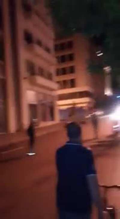 Clashes in downtown happening now