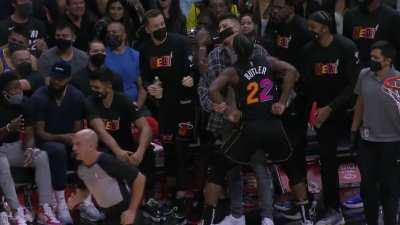 [Highlight] Jimmy Butler Gets Steal, Shows Up Tyler Herro On The Bench