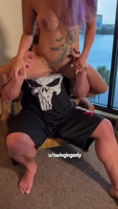 This huge white boy just flipping me all over