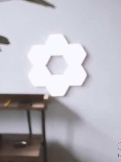 Hexagonal shape touch switch lamp