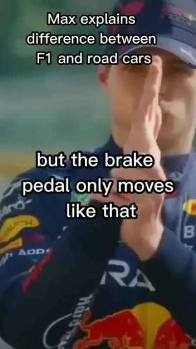 Brake pedal in F1