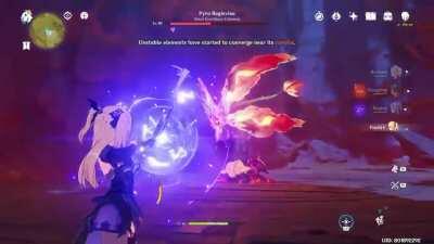 After Pyro Regisvine change it weak point to the corolla, if you stand at small wall it won't attack you for some reason.