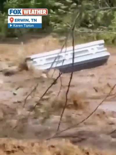Keeping the casket center frame, through the trees, in the middle of a hurricane. 