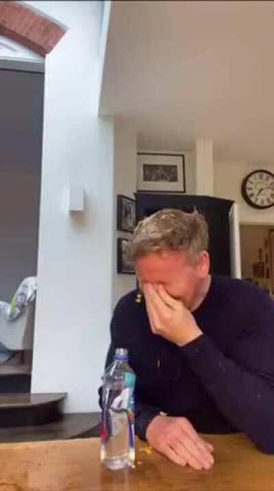 This happened. In a kitchen