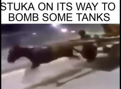 STUKAS ON THERE WAY TO BOMB SOME TANK