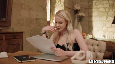 Flawless Blonde Can't Resist Boss' Thick Cock
