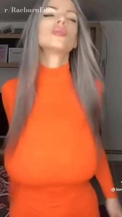 [2b2h] Tight orange dress