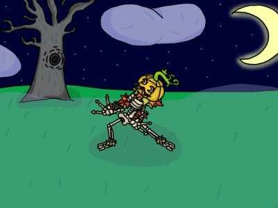 Punkleton does the funny spooky dance! I mean, isn’t Punkleton the perfect mixture of Skid and Pump?