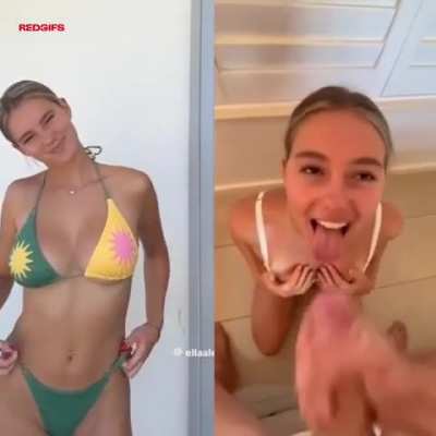 Innocent looking tiktok girl takes a massive facial