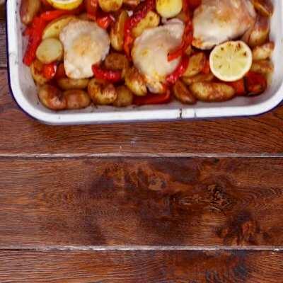 Romesco Chicken Traybake