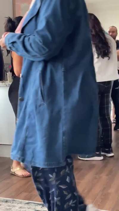 Woman freaks out about a waffle in a hotel.