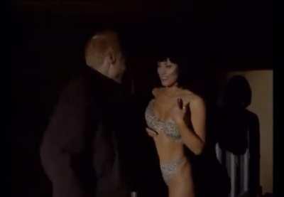 Kiara Hunter in a Bikini Grabs a Man by the Balls in Sleeping Dogs (1997)