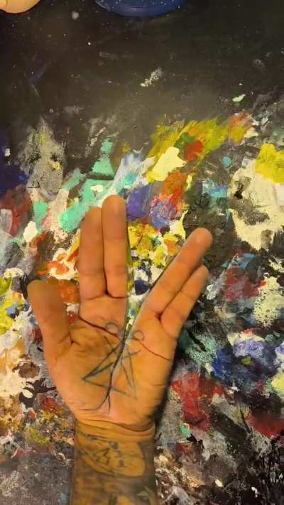 Hand paint illusion