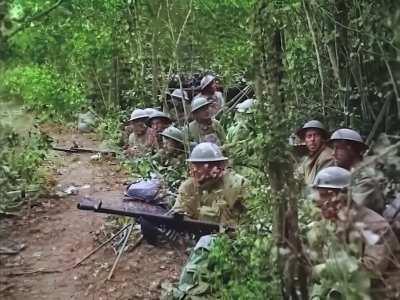 American soldiers patiently await a German offensive in Argonne (Colorized and restored, WW1 - 1918) [Footage from ‘They Shall Not Grow Old’]