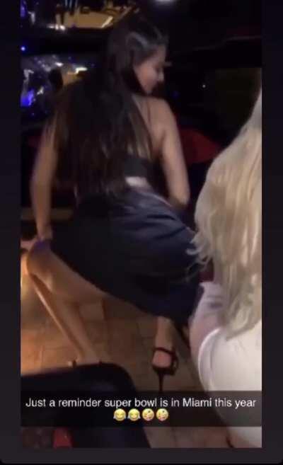 Twerking In Skirt