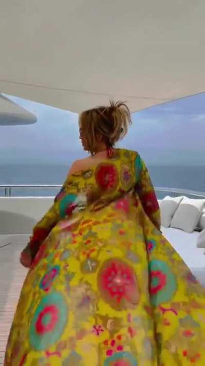 On a yacht celebrating her birthday | TikTok July 2021