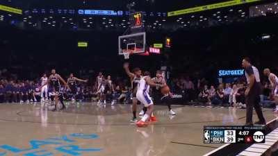 [Highlight] Harden sends Patty Mills FLYING with the wicked dribble move and stepback three!