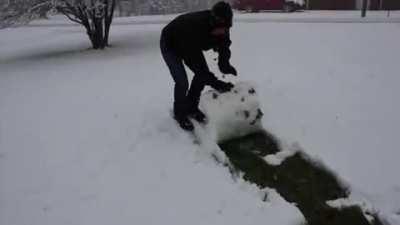 Snow shoveling West Virginia style. Life hack!