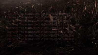 Totally an accidental shot, hitting the drill camp flags from the arty range