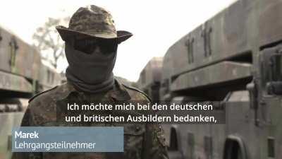 German Army releases short of Ukrainian soldiers training on the M3 amphibious bridging vehicle