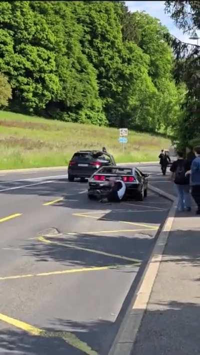 KKKar appeared out of nowhere to attack this cyclist.