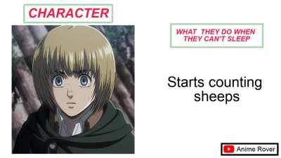 Aot characters when they can't sleep.
