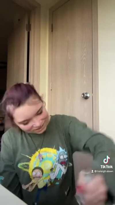 Playing with a knife.